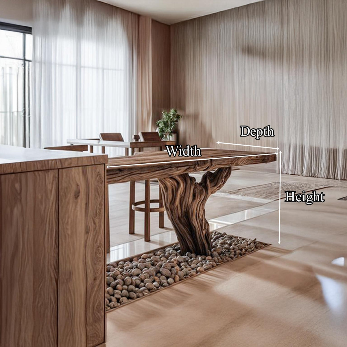Rustic Tree Island Kitchen Dining SINLSACS124
