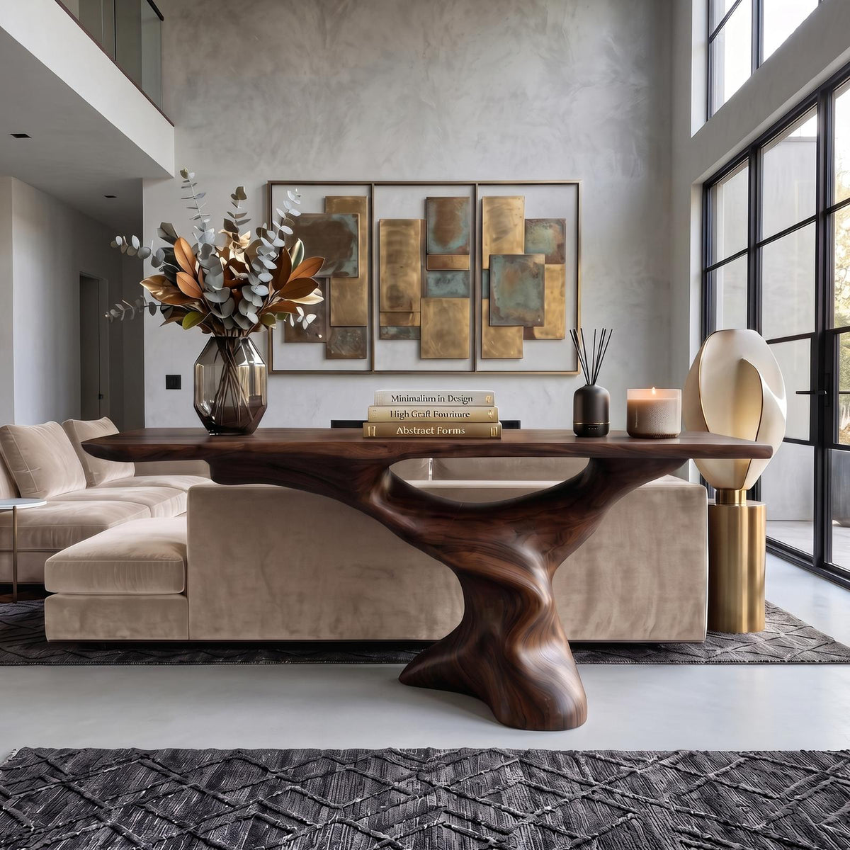 Mid Century Modern Console Table For Living Room
