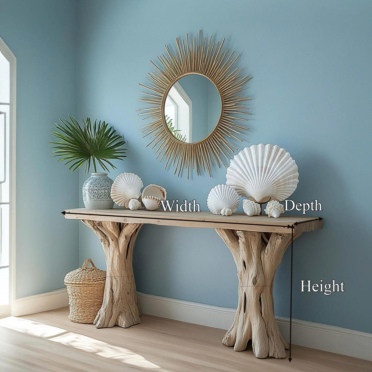 Custom Driftwood Console Table Handmade Rustic Table Nature Gitf