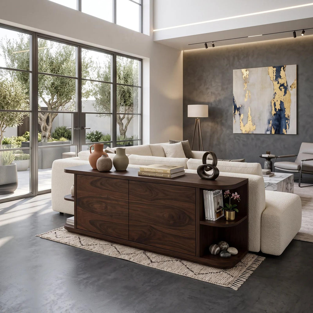 Modern Drawer Console Cabinet For Living Room