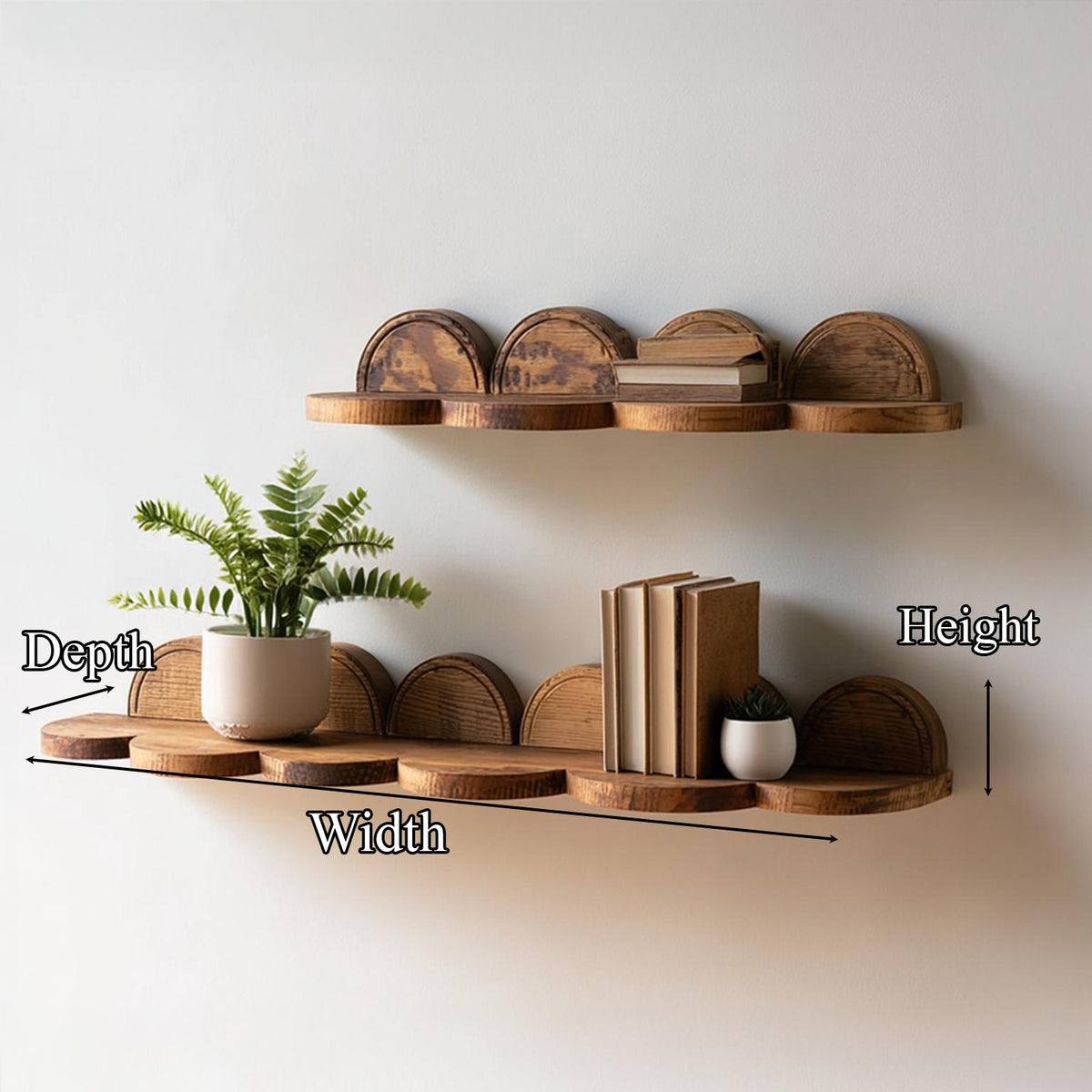 Floating Corner Shelf Solid Wood Home Accent Gift