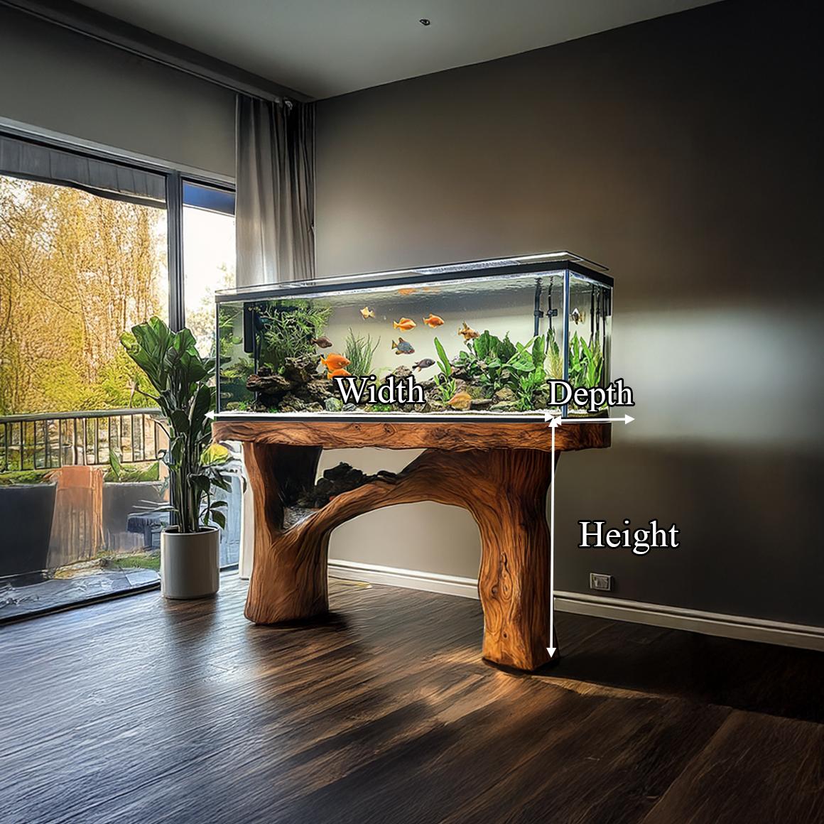 Rustic Organic Luxury Aquarium Stand Entryway Or Living Room