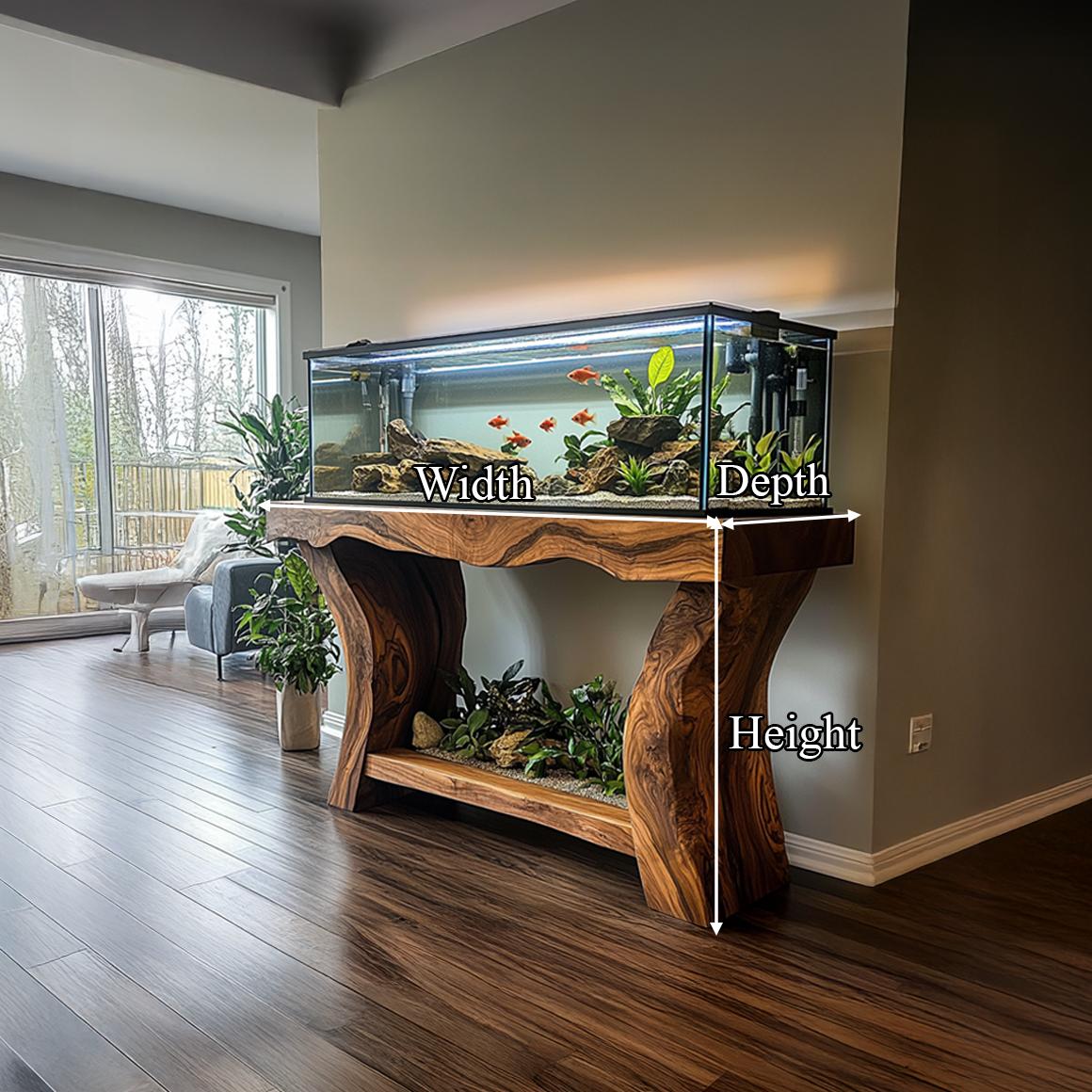 Rustic Organic Luxury Aquarium Stand Living Room Or Sunroom