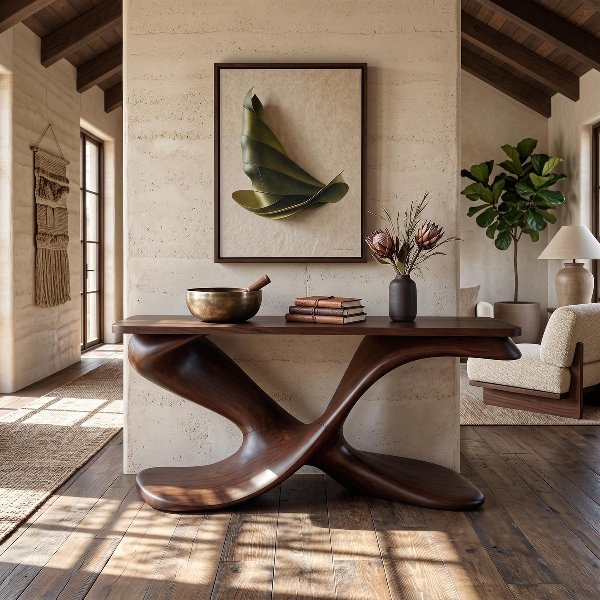 Mid Century Entryway Table For Living Room