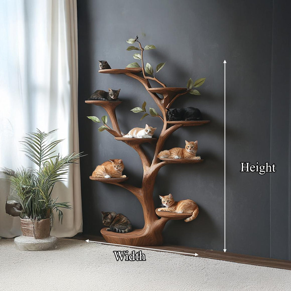 Rustic Tree Cat Perch Artistic Pet Furniture