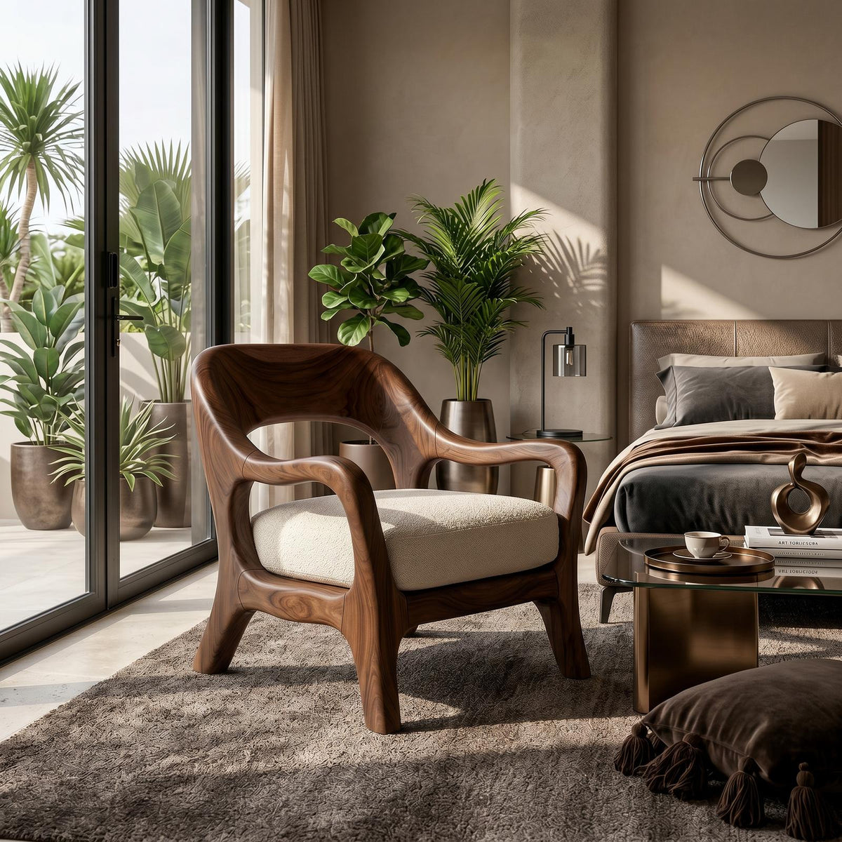 Organic Modern Statement Chair Luxury Living Space SILDTTRCHR010