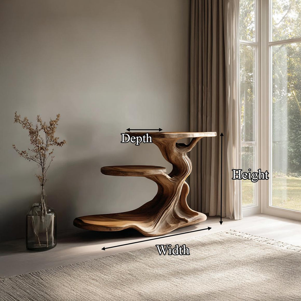 Free Standing Rustic End Table Reading Nook