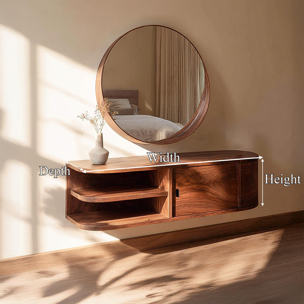 Spry Interior Rustic Bathroom Vanity Cabinet, Handcrafted Organic Solid Wood Single Sink Washstand, Farmhouse Floating Wall Storage SINLSABRV239