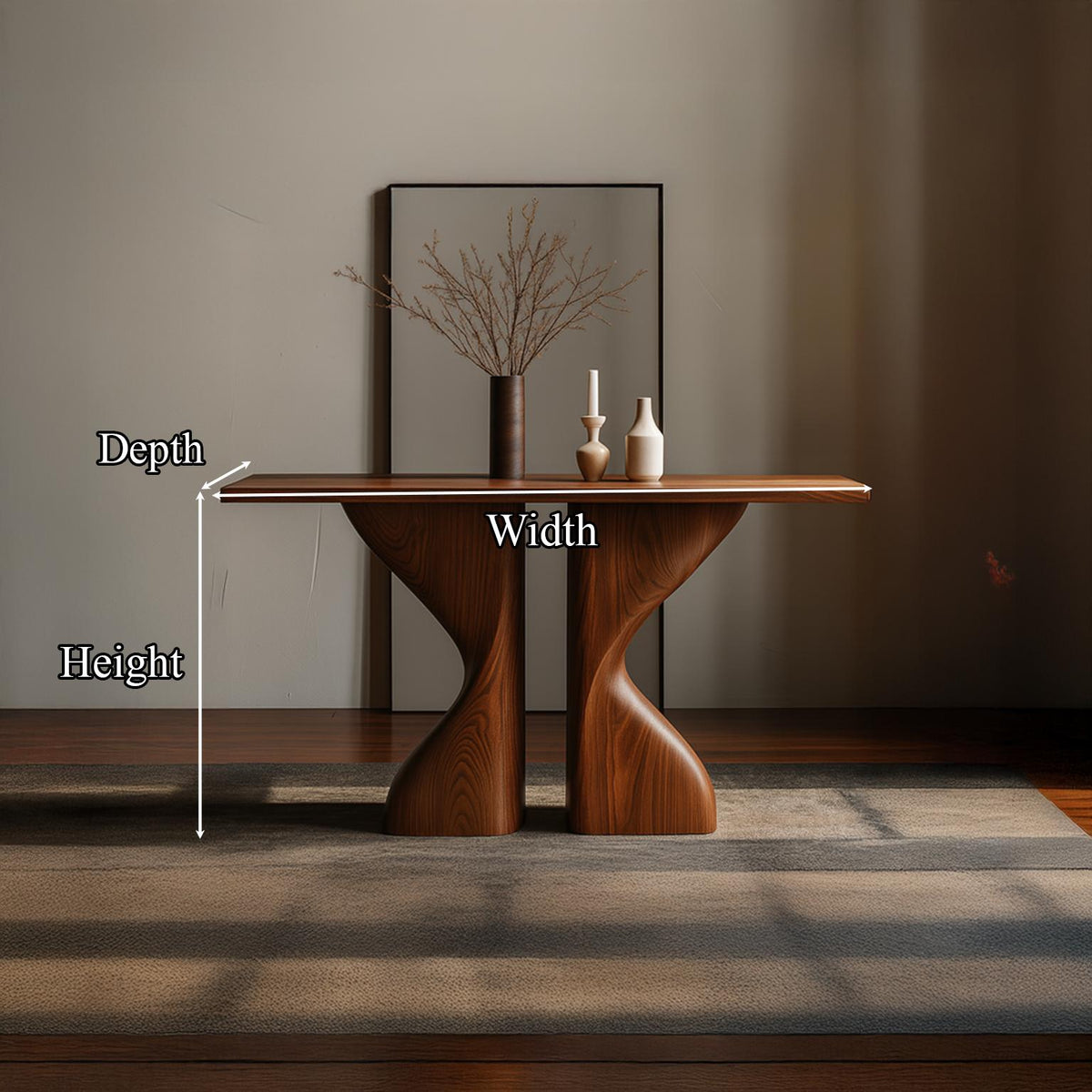 Midcentury Console Table Living Room SINLSACS143
