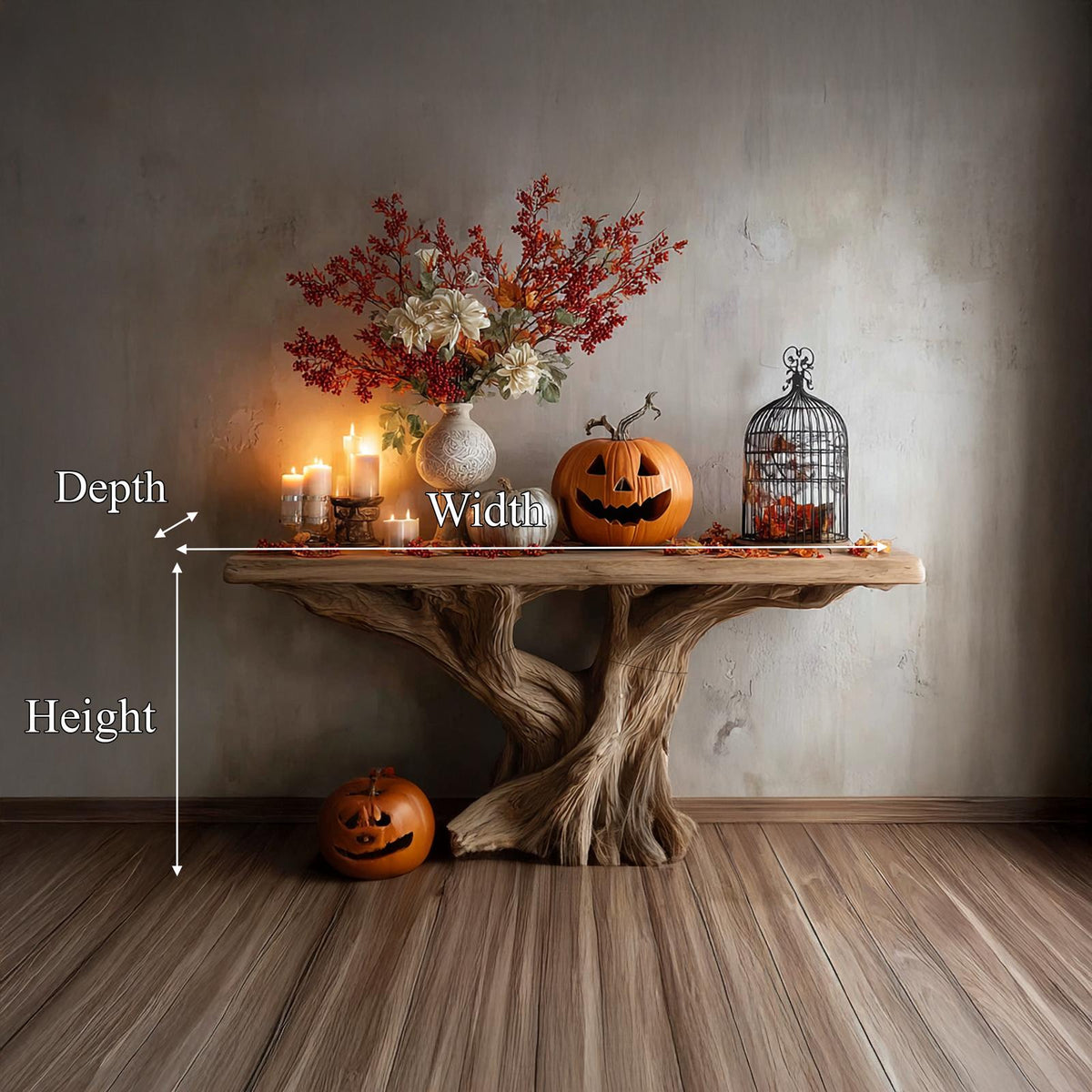 Rustic Natural Console Entryway Decor SINLSACS142