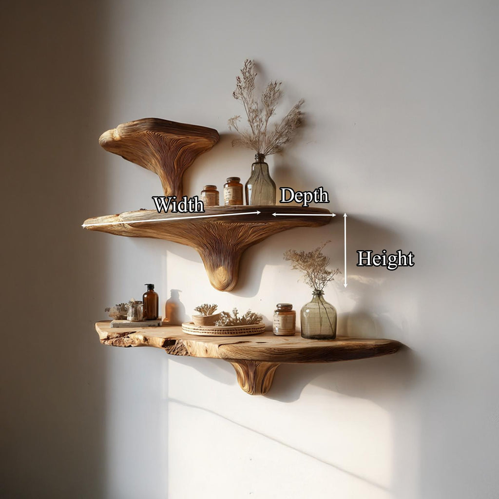 Rustic Artistic Musrhroom Shelf for Modern Living Room