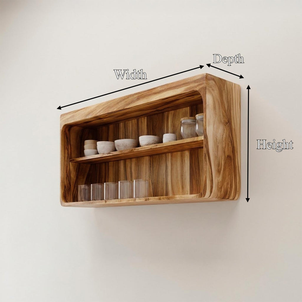 Rustic Wall Display Cabinet For Kitchen Or Dining Area