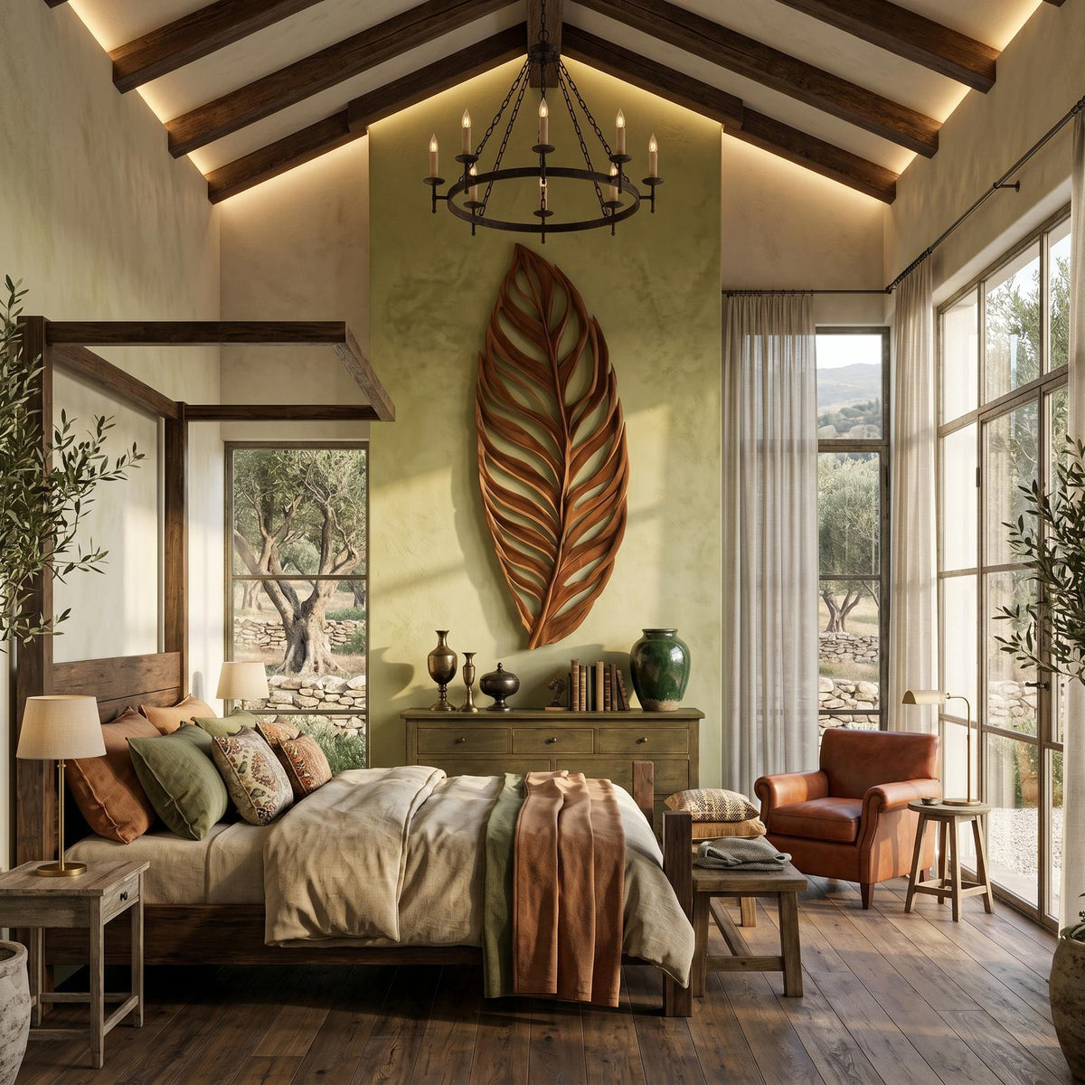 Organic Leaf Wall Sculpture For Living Room SILDTTNWA171