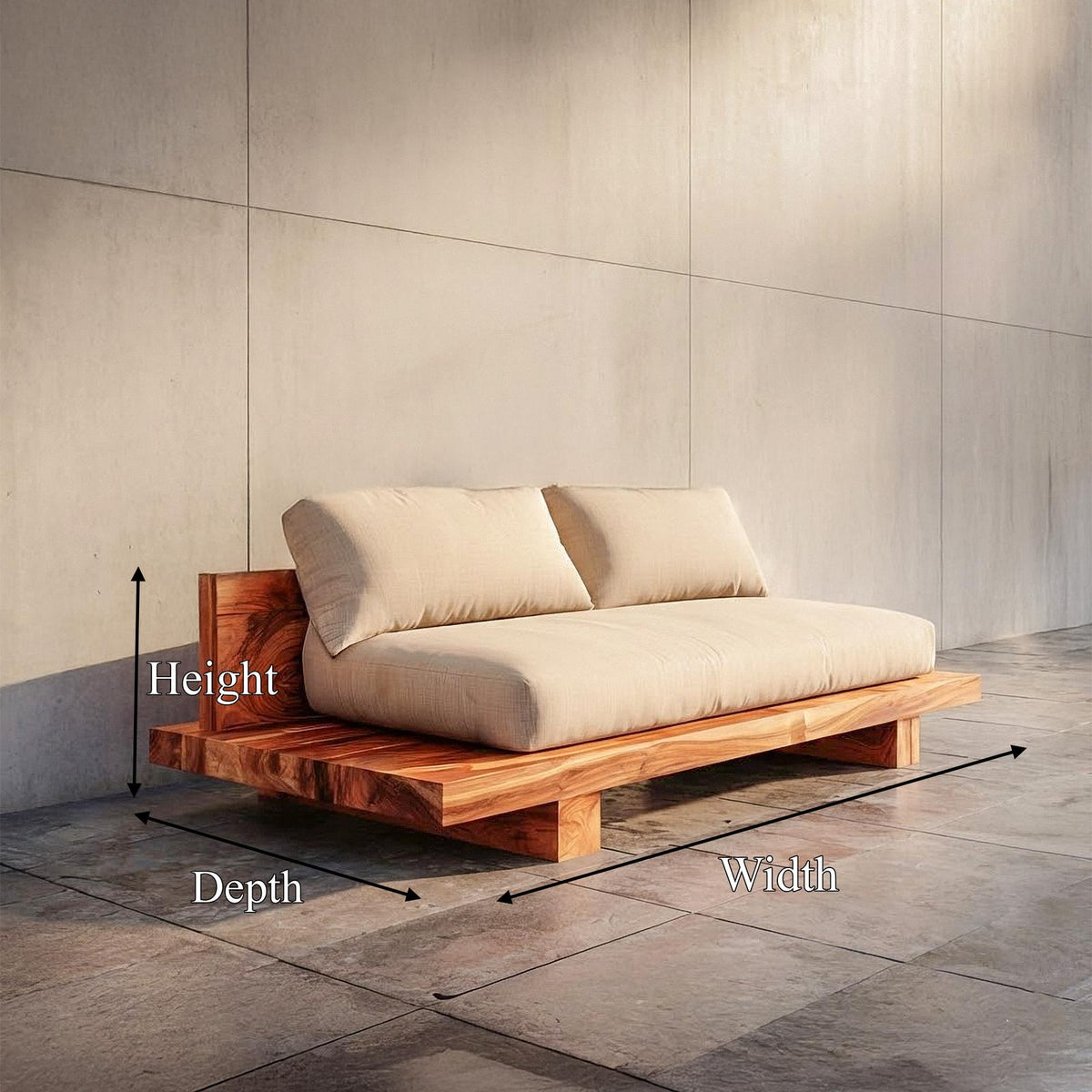 Minimal Platform Sofa Frame Solid Wood Low Pallet Base Design Living Room And Lounge