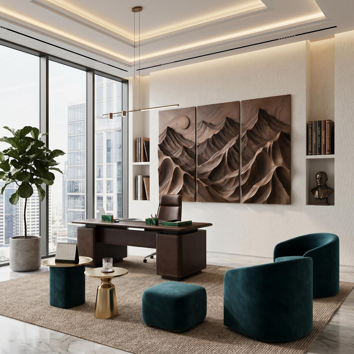 Contemporary Mountain Panel Wall Art For Modern Interior SILDTTNWA179