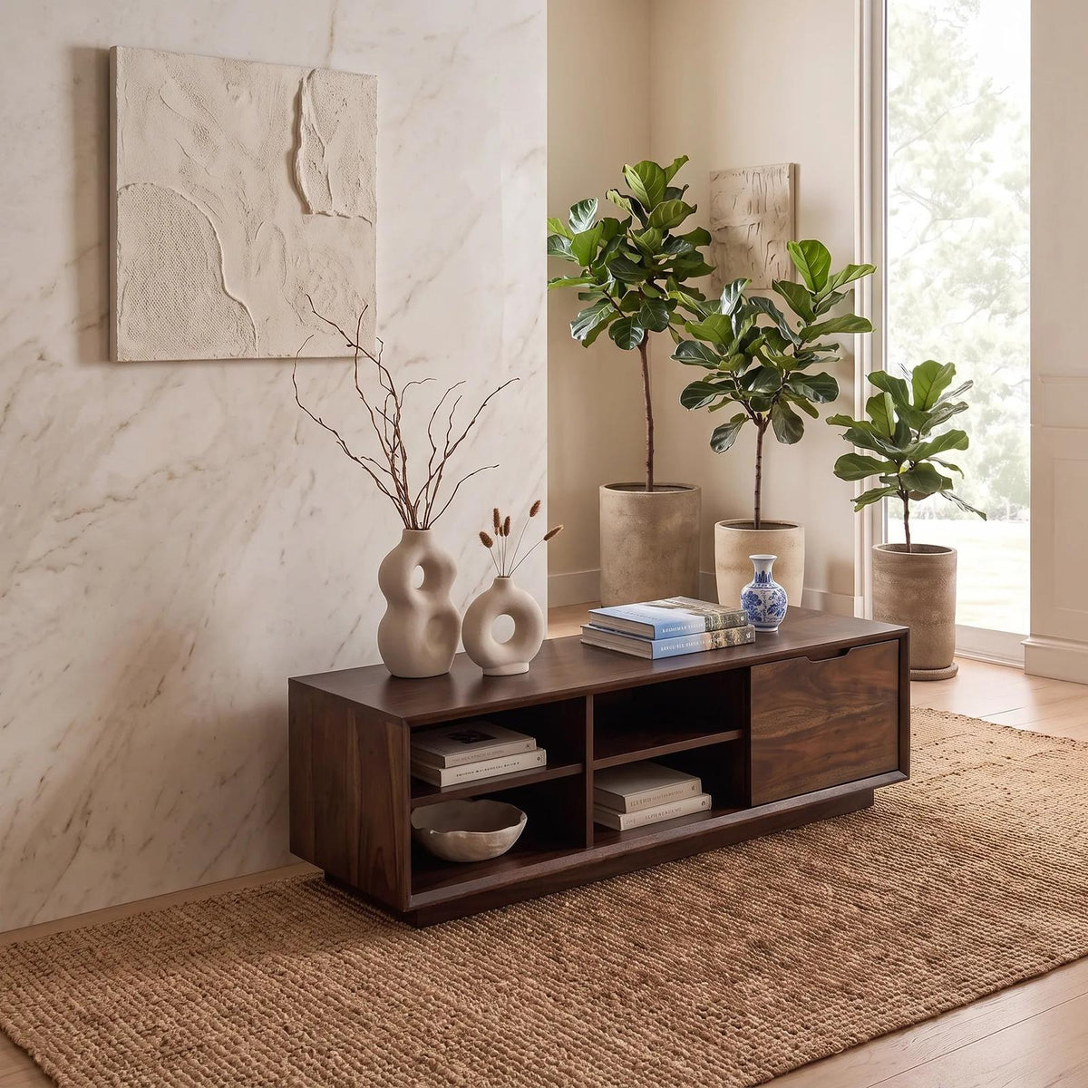 Minimalist Bedroom Storage Bench Shelves For Modern Interior