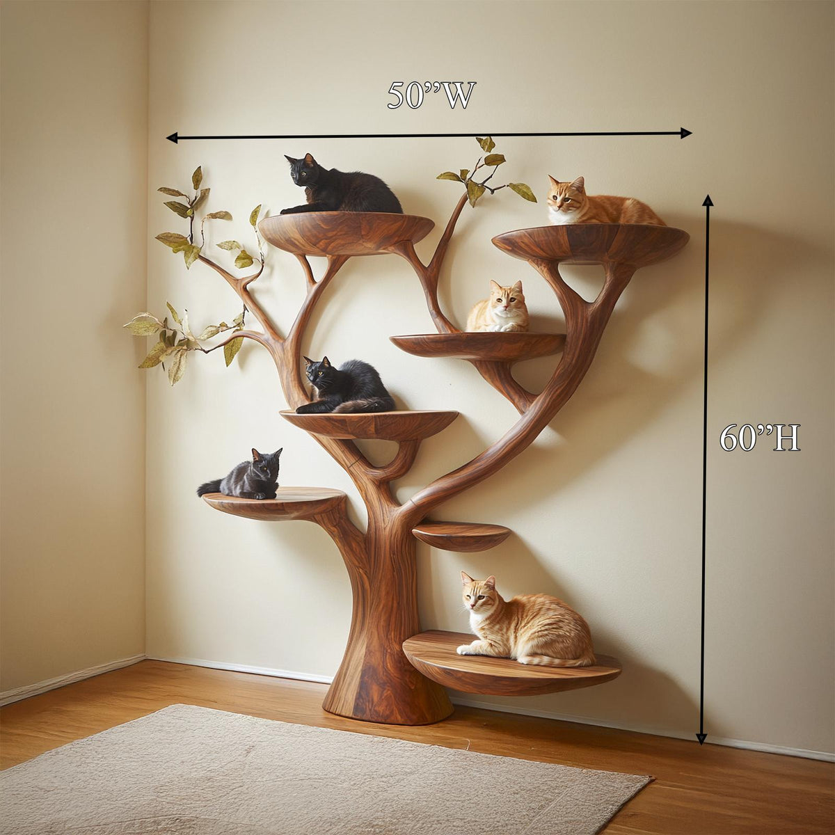 Rustic Cat Wall Tree Living Room And Home