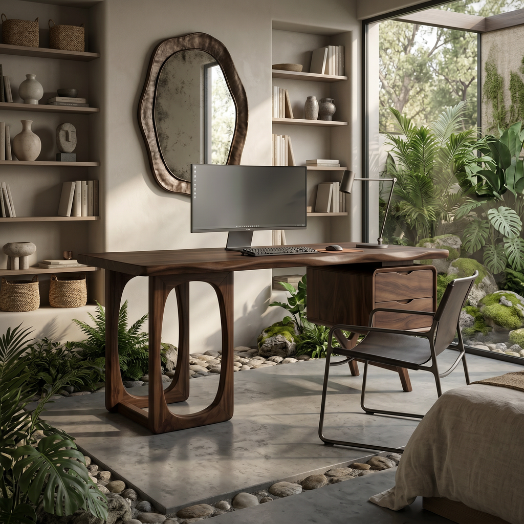 Organic Dual Pedestal Executive Desk Luxury Office