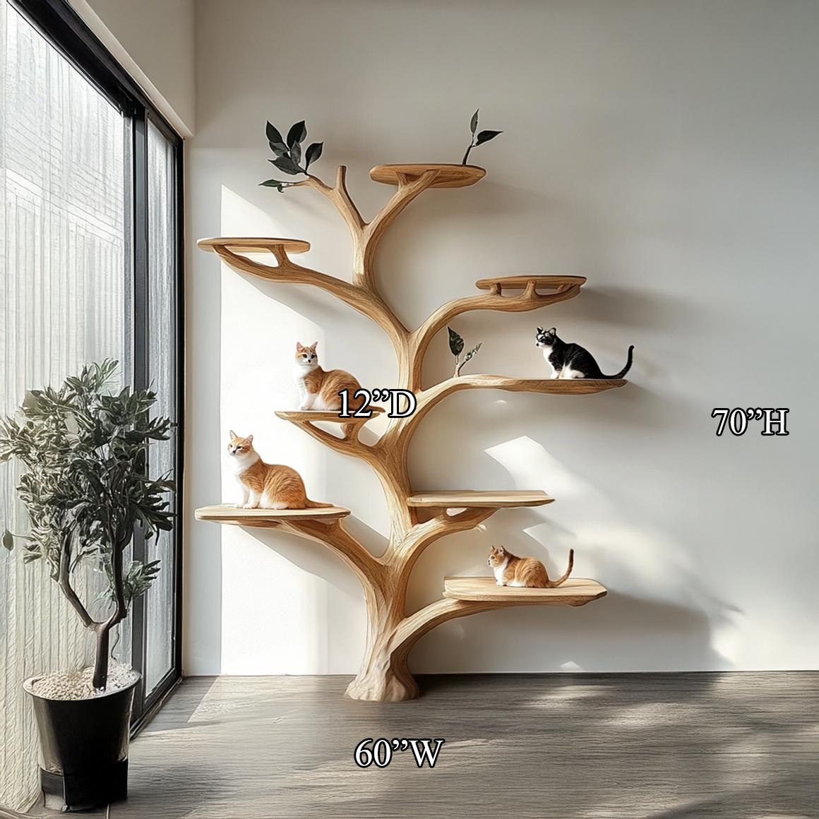 Scandinavian Cat Tree with Multi Level Design Cats Home Decor SINLSATT069