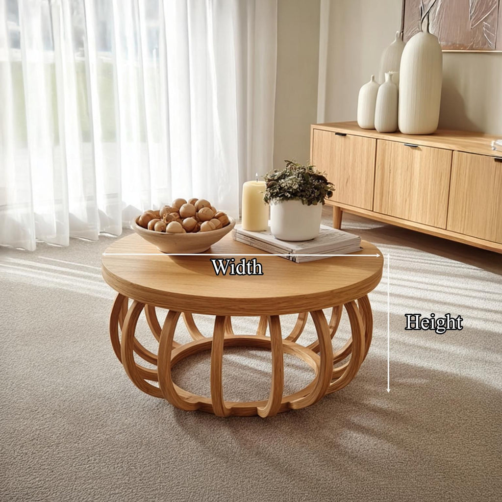 Midcentury Modern Coffee Table Round Living Room SINLSACF039