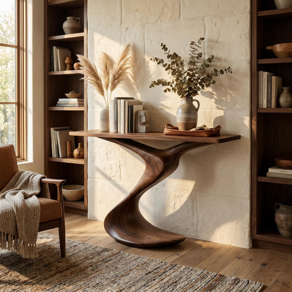 Rustic Console Table Entryway Design
