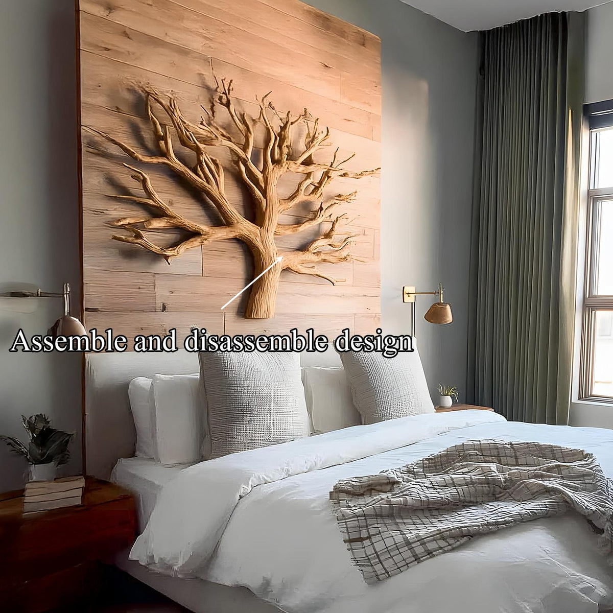 Rustic Tree Wall Art For Bedroom And Headboard Area