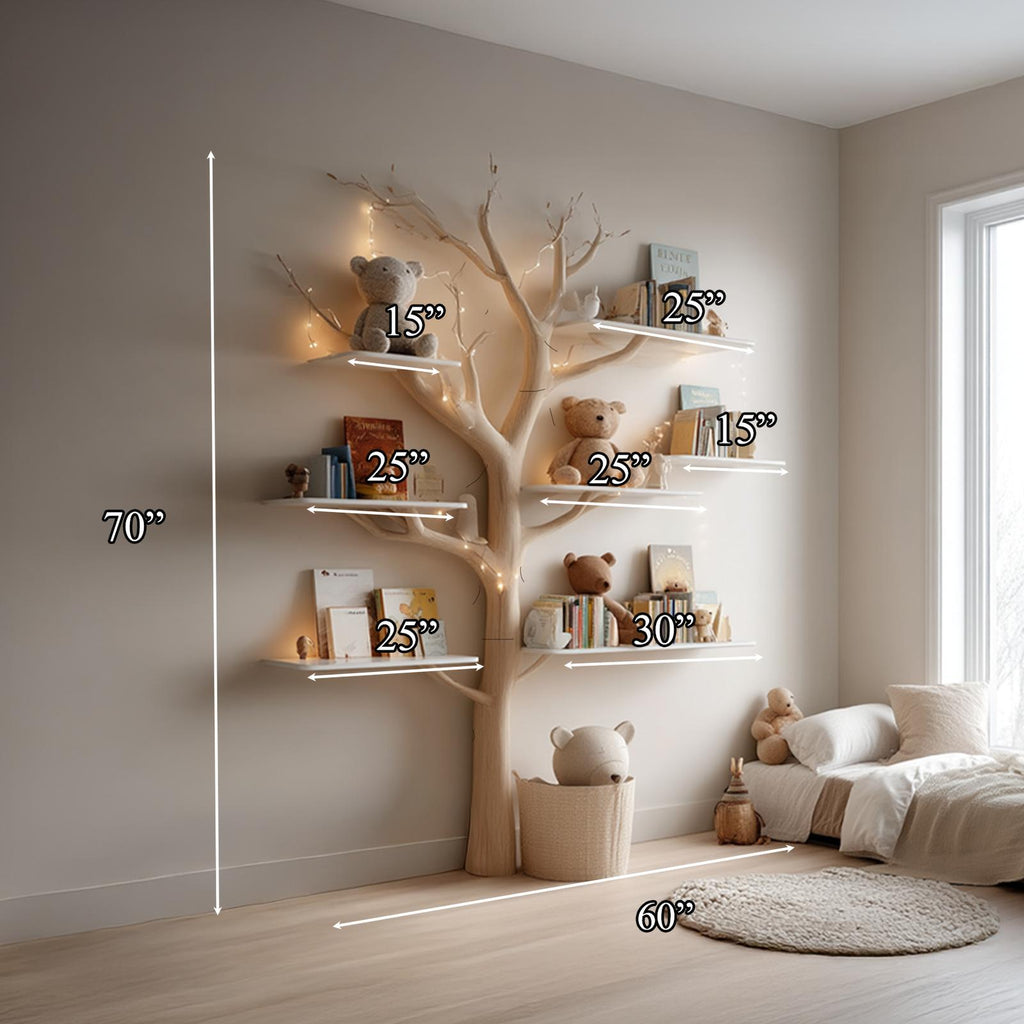 Midcentury Tree Bookcase Study Room Nursery