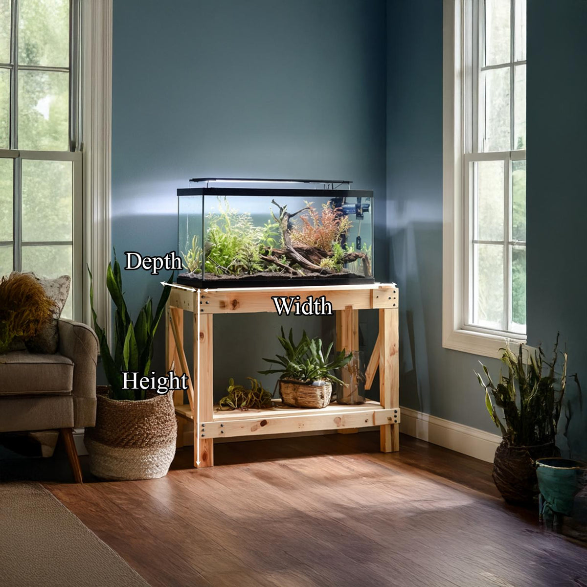 Rustic Aquarium Stand Living Room Or Office