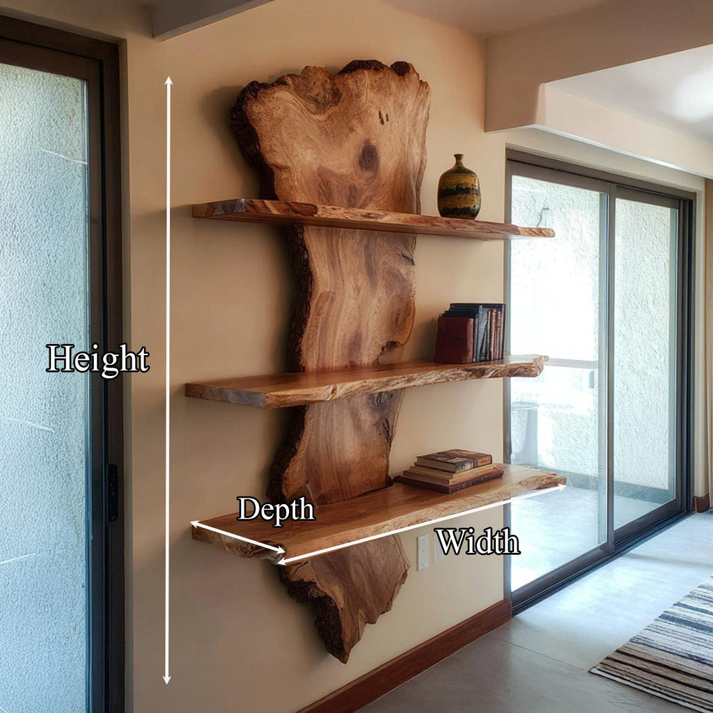 Floating Shelf Set Solid Wood Handmade Gift