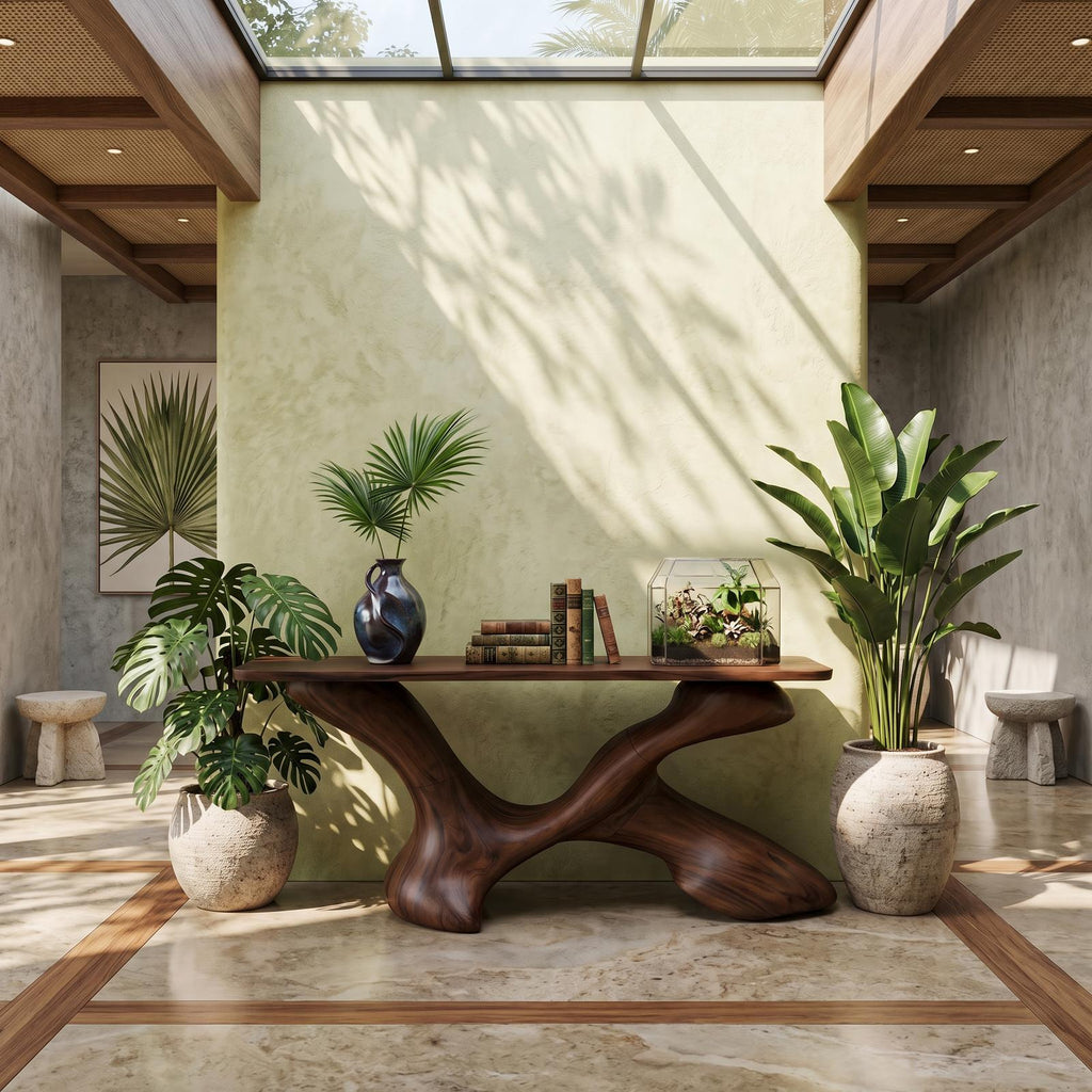 Mid Century Foyer Table For Living Room