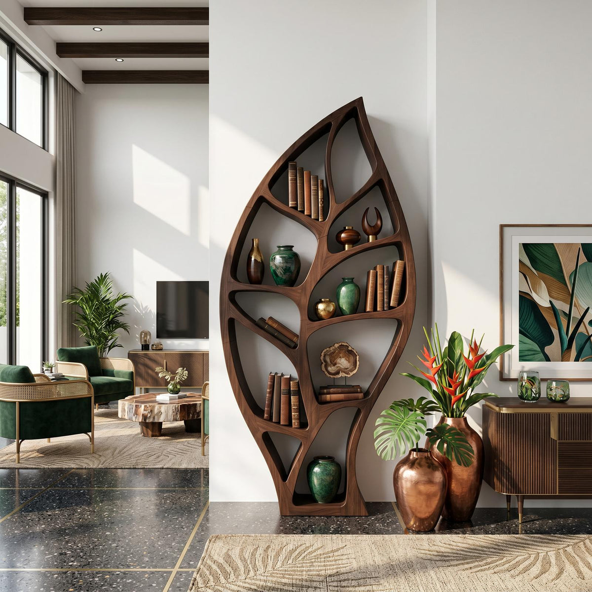 Minimalist Open Bookcase For Modern Home Office