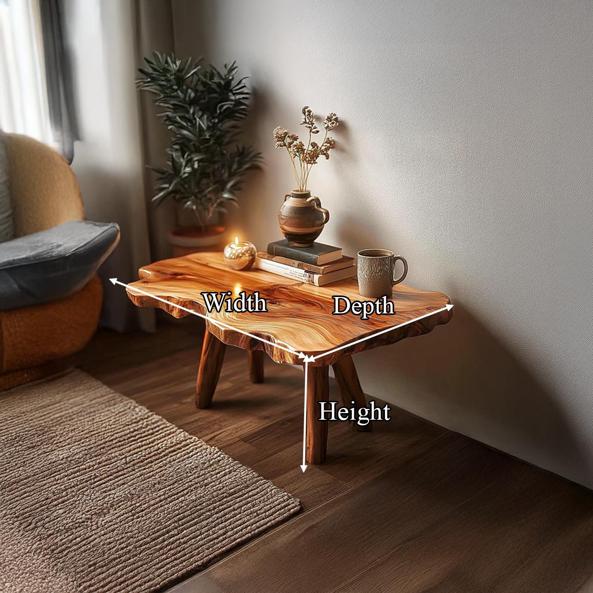Rustic Organic Coffee Table Living Room Sitting Room