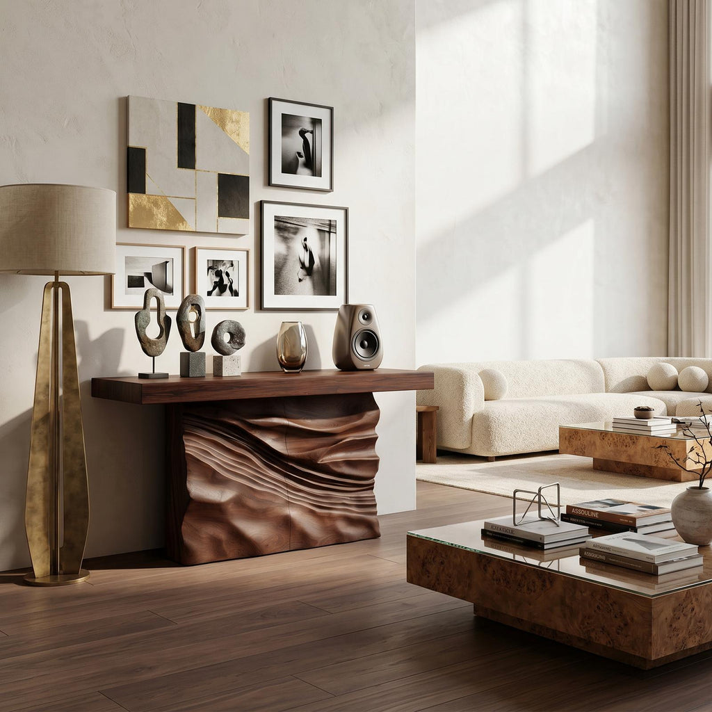 Minimalist Live Form Console Table For Apartment Interior Design