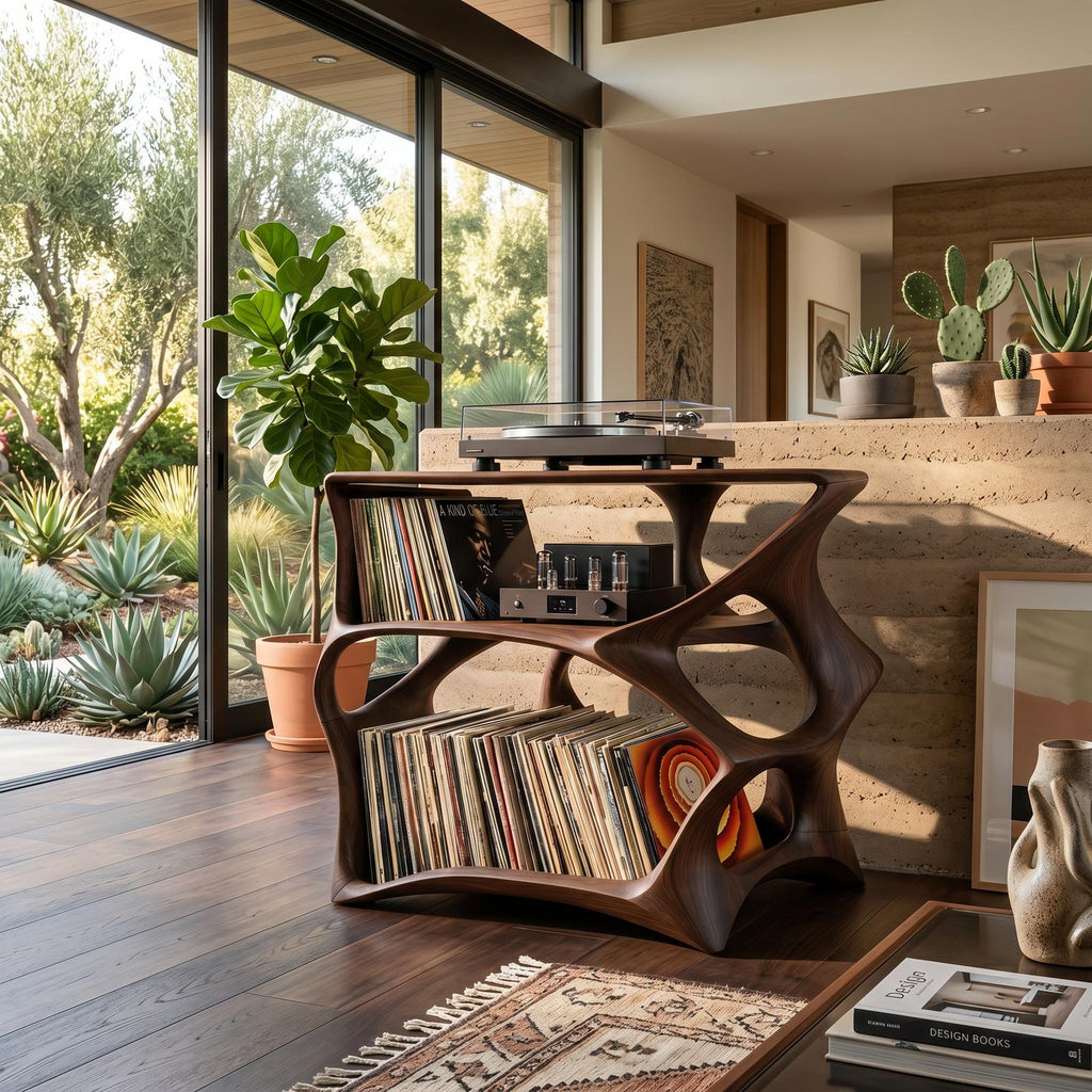Farmhouse Record Stand Cozy Living Room Furniture