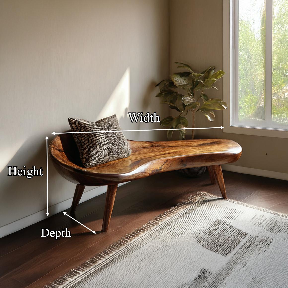 Rustic Wooden Bench Living Room Entryway