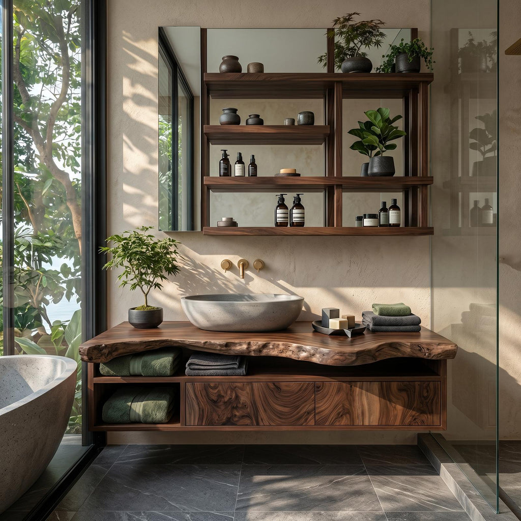 Handcrafted Floating Vanity For Elegant Bathroom SILDTTRBRV028