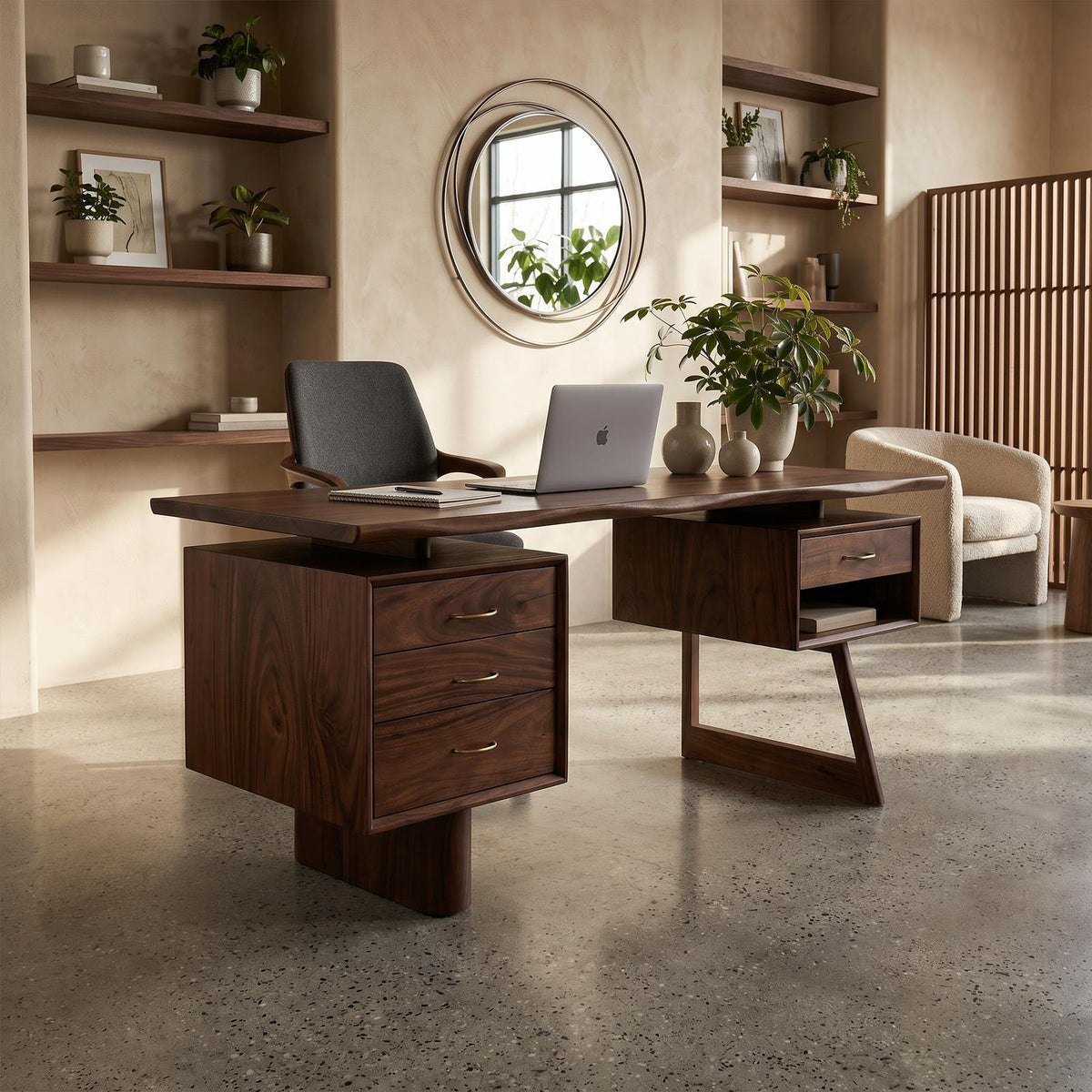 Minimalist Executive Desk Home Workspace