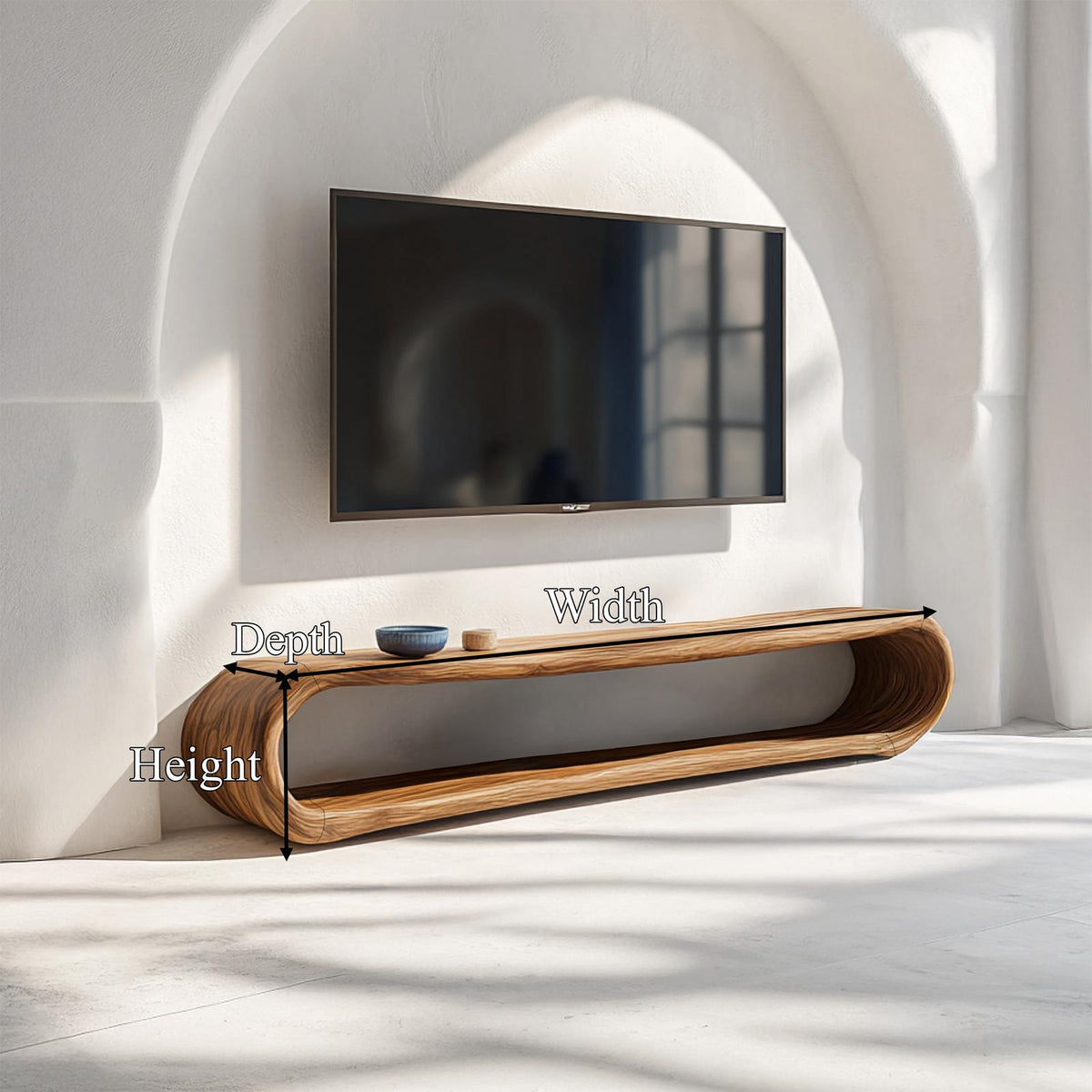 Mediterranean Organic TV Stand Living Room And Bedroom