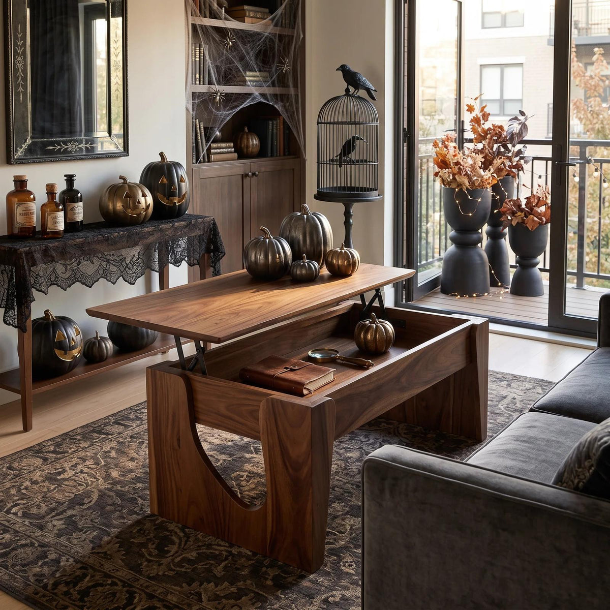 Handcrafted Halloween Lift Top Coffee Table Urban Loft