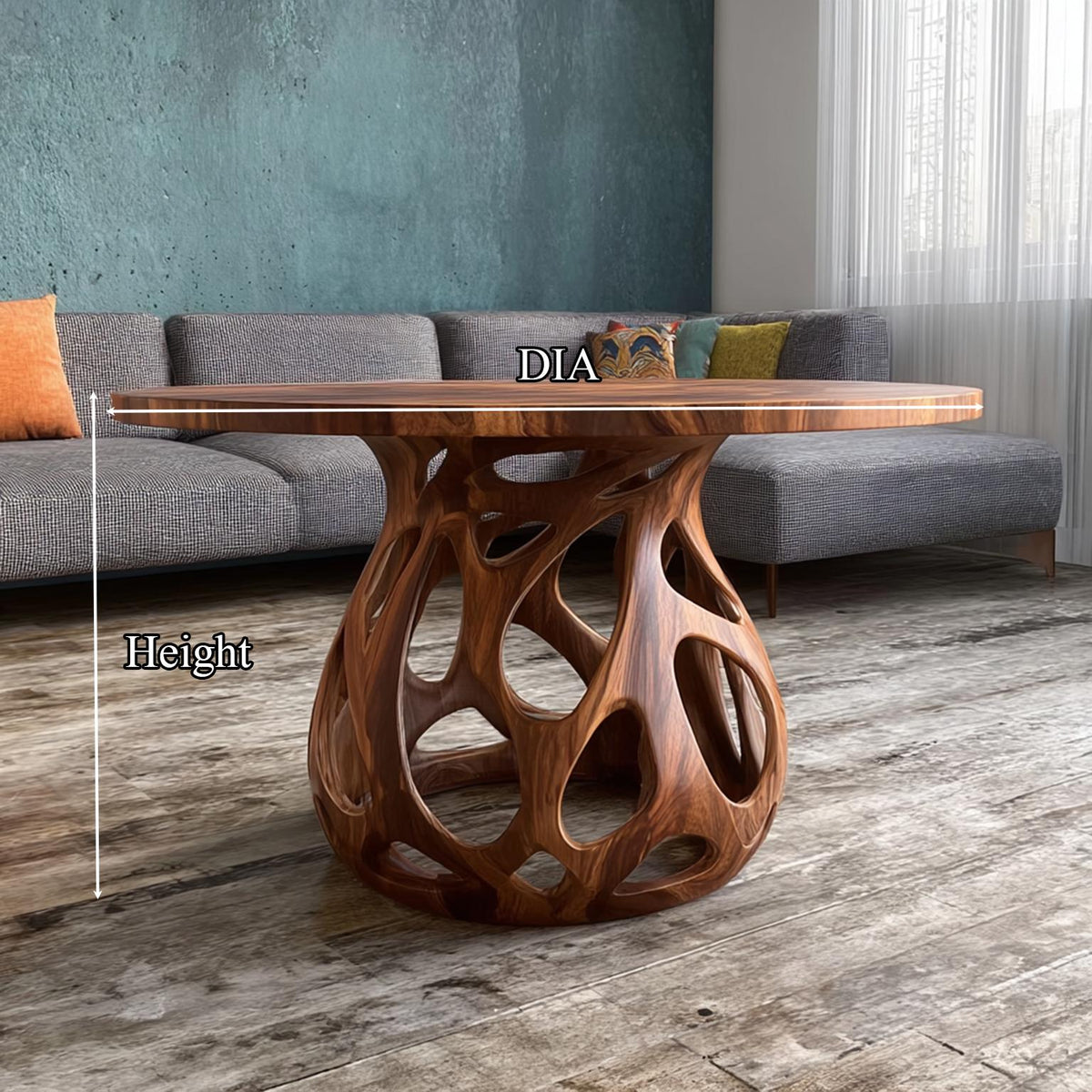 Coffee Table Solid Wood Rustic Style Gift