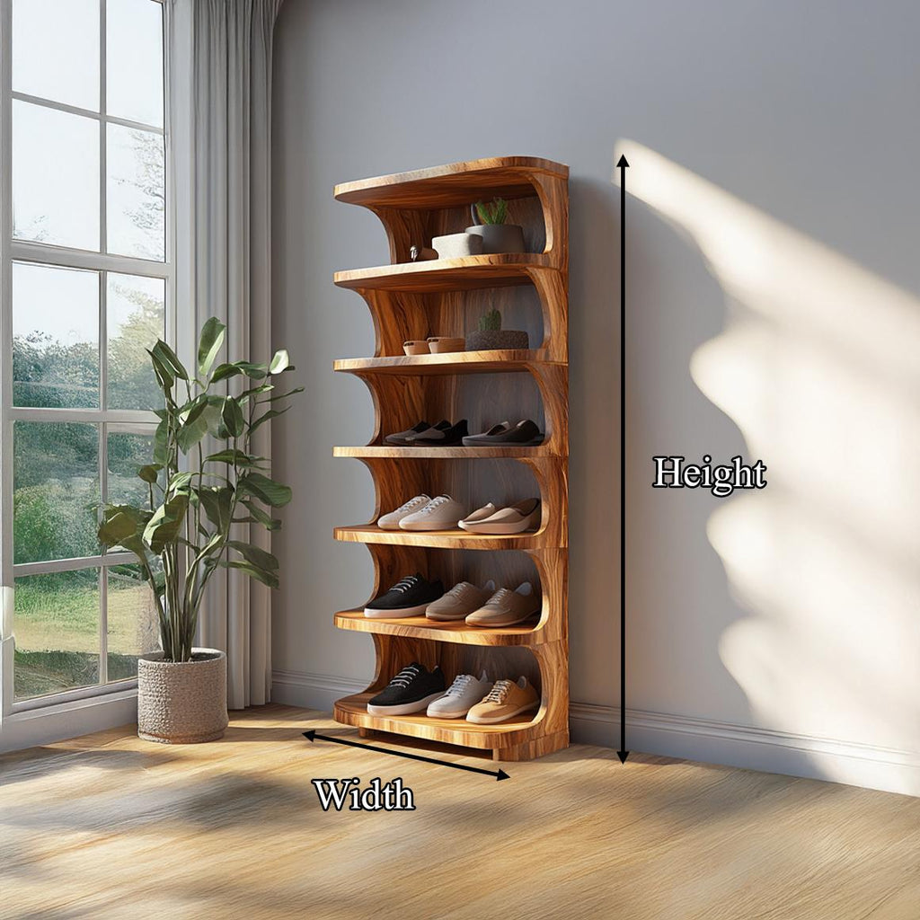 Rustic Soft Edge Shoe Rack Mudroom And Bedroom