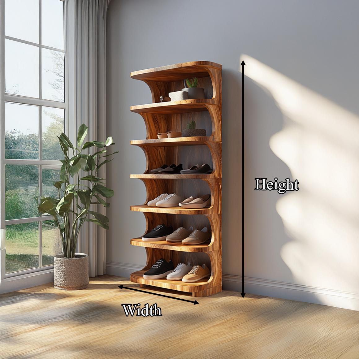 Rustic Soft Edge Shoe Rack Mudroom And Bedroom