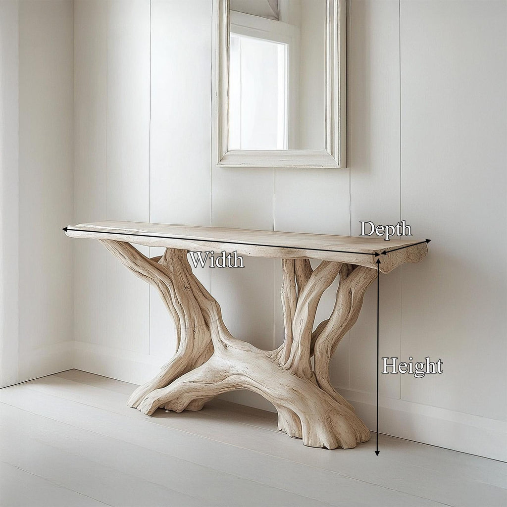 Coastal Rustic Organic Console Table Living Room And Entryway SINLSACS423