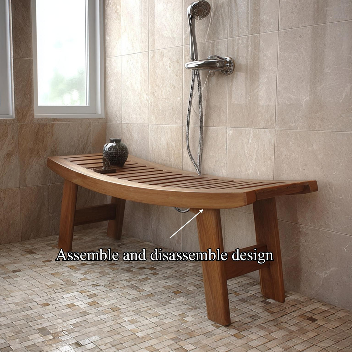 Mid Century Shower Bench Bathroom Seating Modern