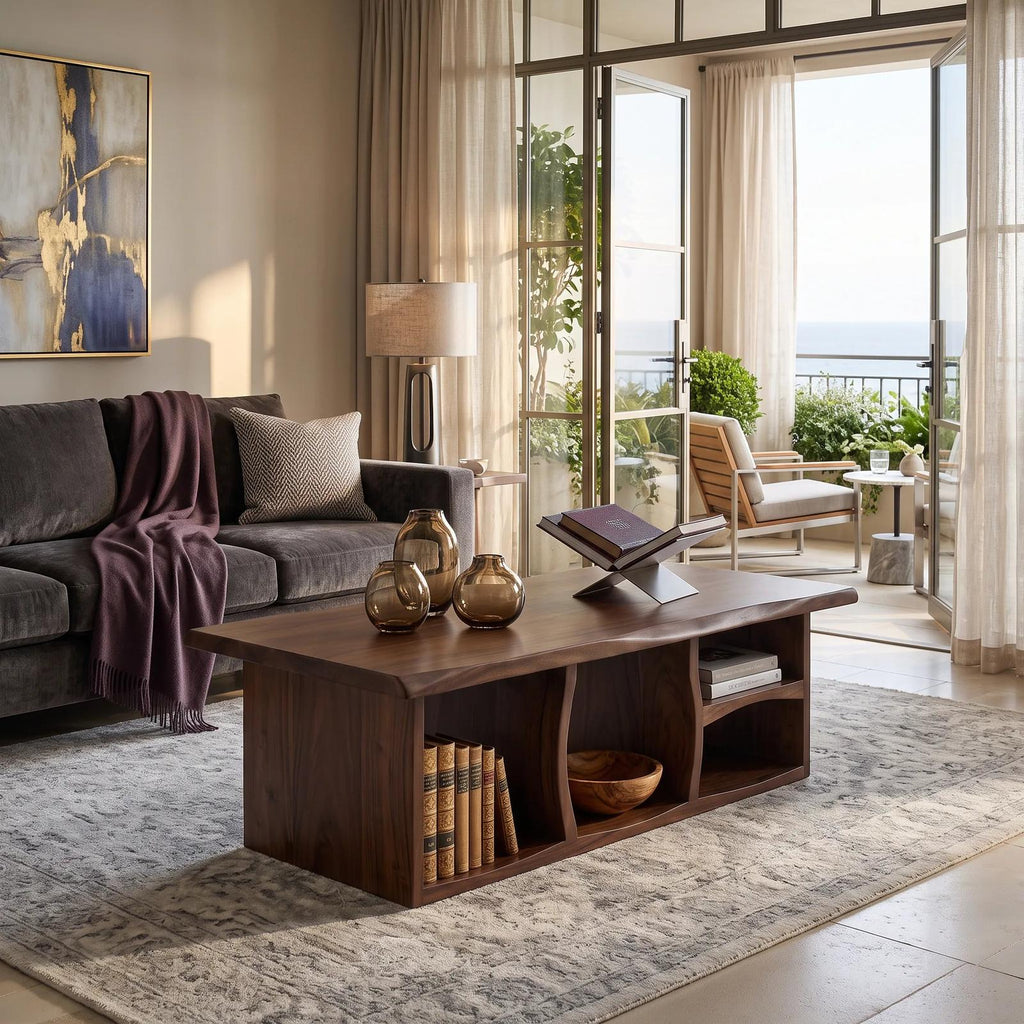 Organic Modern Storage Coffee Table Beach House