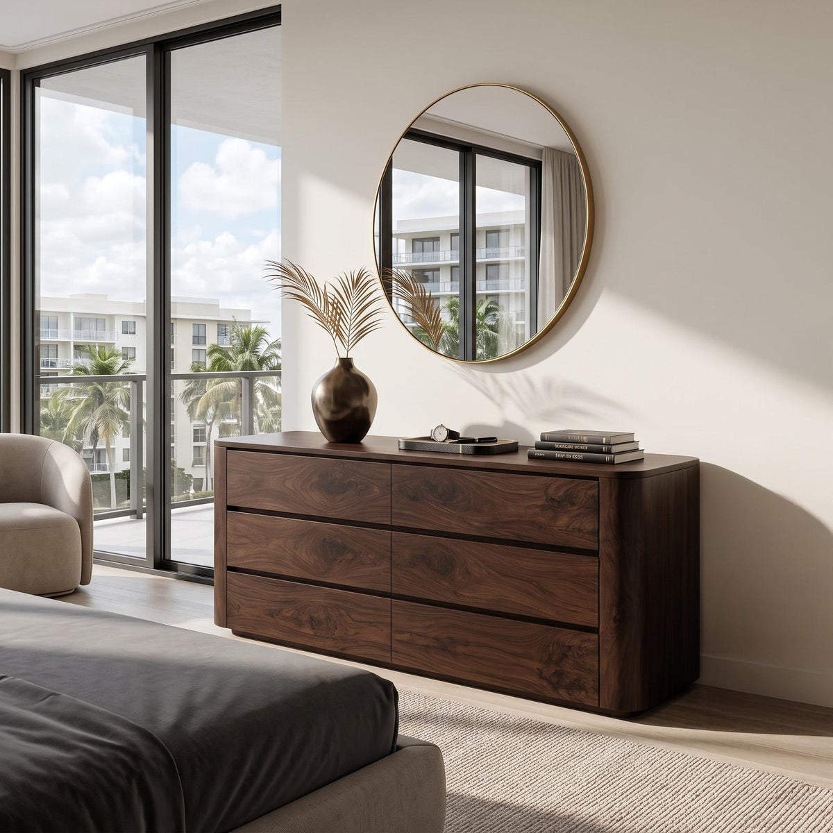 Quiet Luxury Sideboard for Living Room, Handcrafted Solid Wood Buffet Storage Cabinet & Credenza, Model