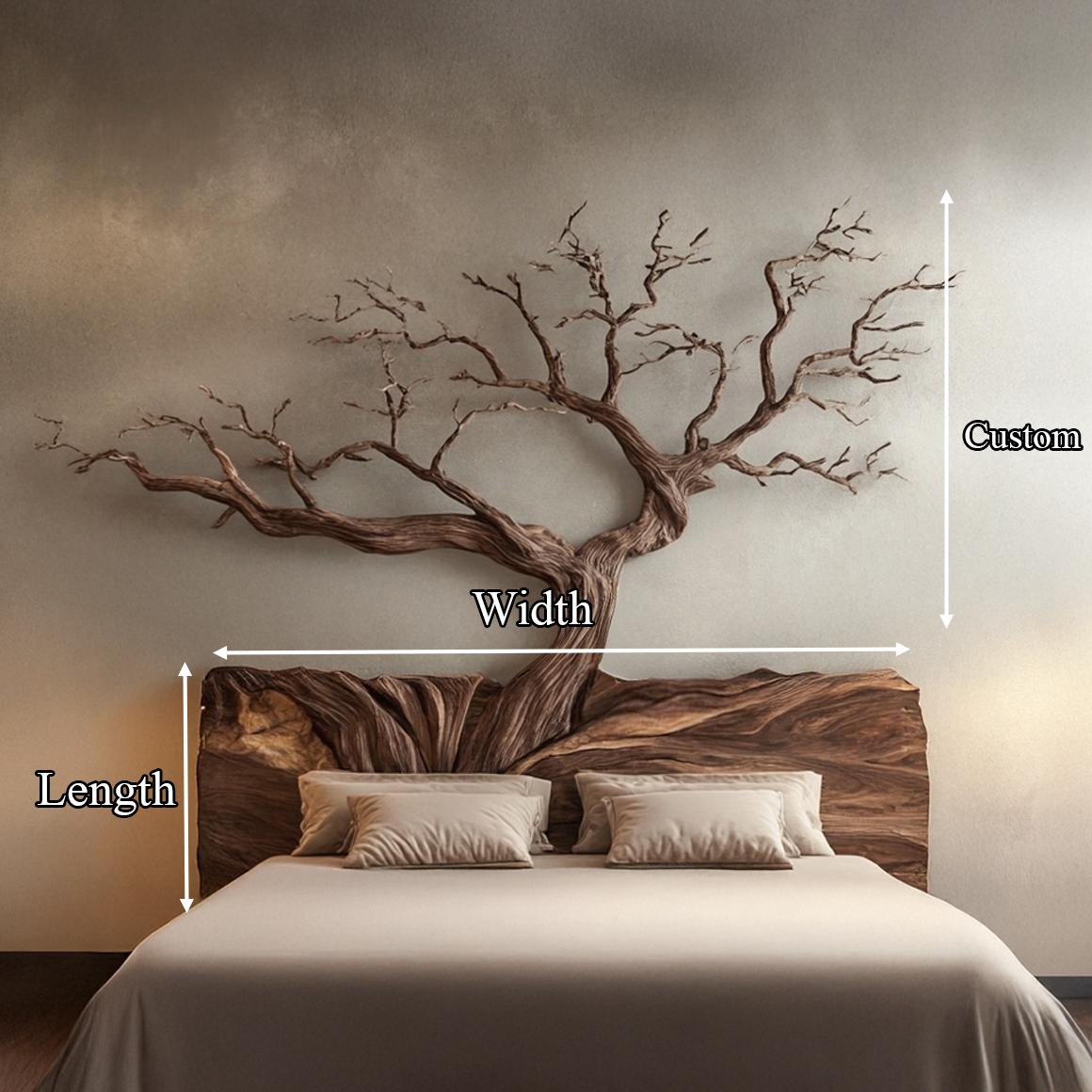 Rustic Sculptural Wall Headboard Art For Bedroom And Master Suite