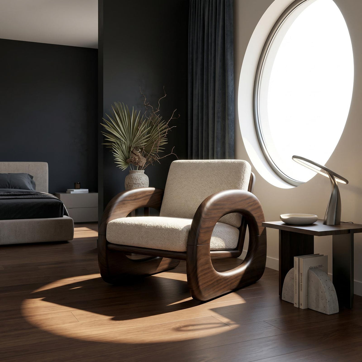 Resort Style Sculptural Armchair Wellness Reception Area SILDTTRCHR003