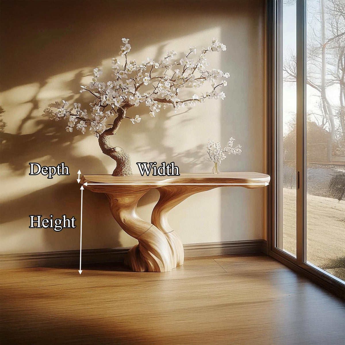 Rustic Solid Wood Console Table, Entryway & Living Room Accent Table, Farmhouse Wooden Hallway Table, Model