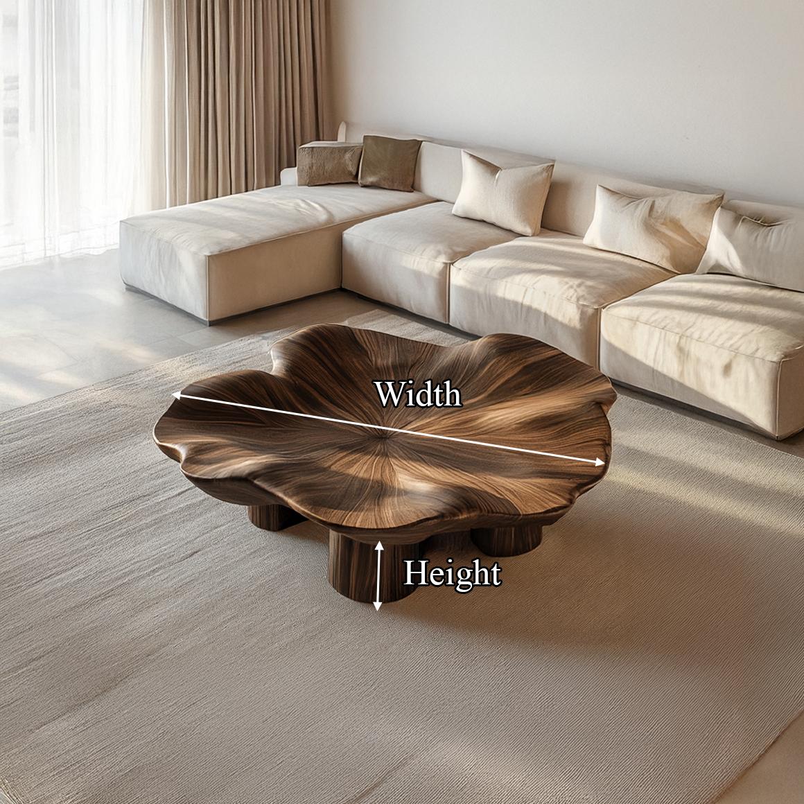 Organic Sculptural Flower Coffee Table Living Room Lounge Room